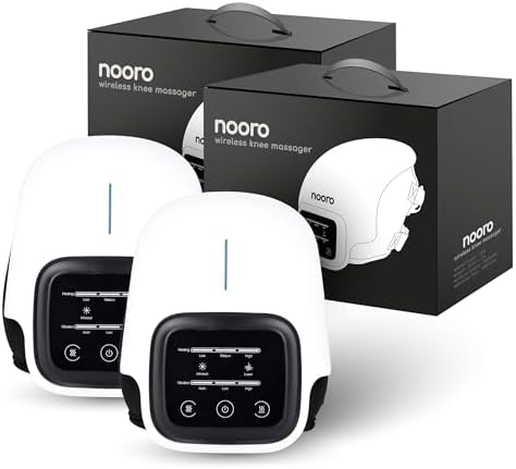 nooro Portable Knee Massager with Heat, Red Light, & Massage Therapy, Relax Tight Muscles and Helps Minor Joint Stiffness and Discomfort, Hands-Free Design