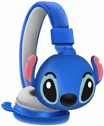 Kids Bluetooth Headphones,Cute Wireless Foldable Noise Cancelling Over Ear Headphones with Mic and Volume Control for Teens/Boys/Girls/School/Travel/Phones/Tablet (Blue)
