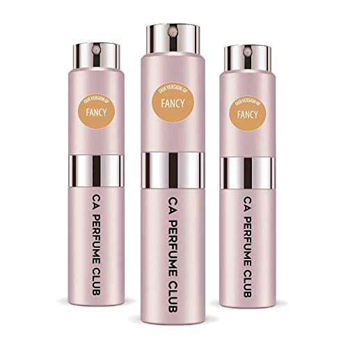 CA Perfume Impression of J. Simpson Fancy For Women Replica Version Fragrance Dupes Concentrated Long Lasting Eau de Parfum Spray Refillable Atomizer Bottle 0.27 Fl Oz-X3