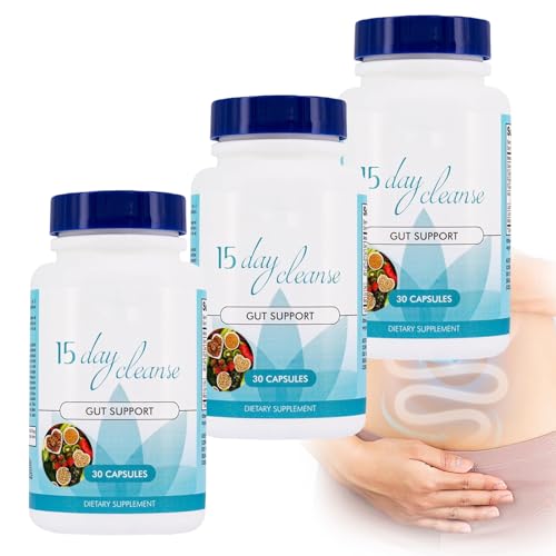 LIMYGOO 15 Day Gut Cleanse - Gut and Colon Support， 15 Day Cleanse Bowel Dissolving Capsules, with Senna, Cascara Sagrada & Psyllium Husk | Non-GMO | Made in USA | 30 Capsules (3pcs)