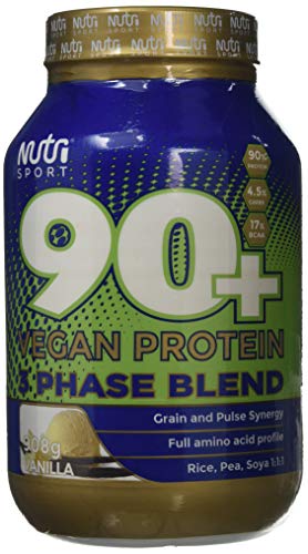 Nutrisport Aspartame Free 90 Plus Vegan Vanilla Protein Powder, 908 g