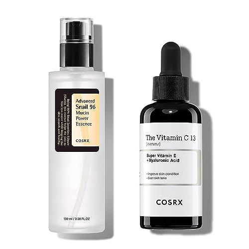 COSRX Post Acne Mark Recovery - Snail Mucin 96% Essence + Vitamin C 13% Serum, Intensive Hydrating for Fine lines, Hyperpigmentation, After Blemish Care