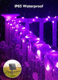 Brightown Solar String Lights Outdoor, 39FT 100 LED Halloween Solar String Lights with 8 Modes, Halloween Decoration Outdoor, Waterproof Solar Rope Lights for Outside Tree Yard Christmas Party, Purple