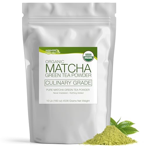 MATCHA DNA USDA Organic Matcha Green Tea Powder Culinary Grade Powdered Matcha - High in antioxidants (160 Ounce Bag)
