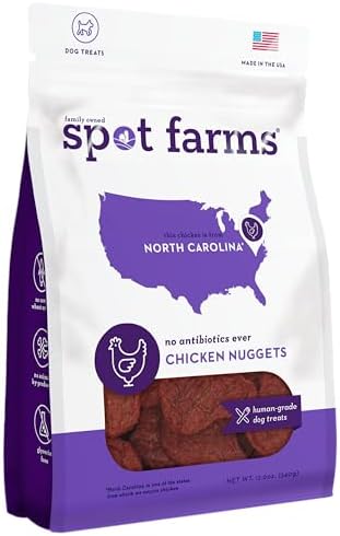 Spot Farms Chicken Nuggets Healthy All Natural Dog Treats Human Grade Grain Free 12 oz