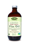 Flora - Certified Organic High Lignan Flax Oil, Cold Pressed, Unrefined & Gluten Free with Essential Fatty Acids, Unmodified, 8.5-fl. oz. Glass Bottle