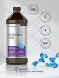 Horbäach Liquid Hyaluronic Acid Supplement | 100 mg | 16 oz | Mixed Berry Flavor | Non-GMO and Gluten Free Formula