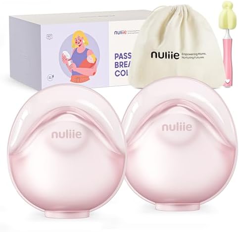 Nuliie 2 PCS Silicone Breast Milk Collectors for Breastfeeding Leak-Proof, 3oz/90ml Portable Milk Catcher, BPA-Free Soft Breast Shell, Wearable Manual Breast Pump for Newborns Essentials