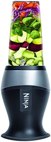 Ninja Personal Blender for Shakes, Smoothies, Food Prep, and Frozen Blending with 700-Watt Base and (2) 16-Ounce Cups with Spout Lids (QB3000SS) (Renewed)