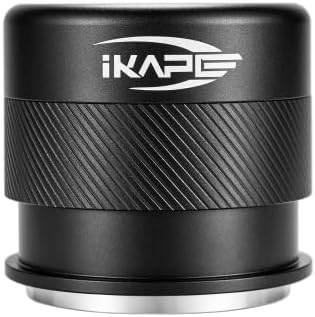 IKAPE Coffee Products, 53MM Espresso Tamper, Premium Barista Coffee Calibrated Tamper with Spring Loaded, 100% Stainless Steel Tamper Compatible with 54MM Breville Bottomless Portafilter (Black)