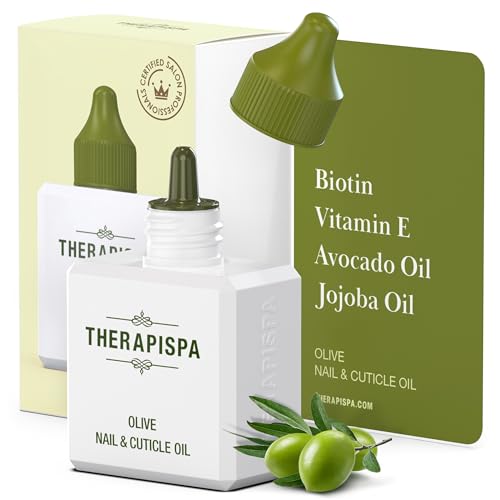 Professional Nail & Cuticle Oil, 2.0 fl oz - Nourished with Jojoba, Avocado, Vitamin E, and Biotin (B7) for Superior Hydration, Repair, Revitalization, and Strengthening (Olive)