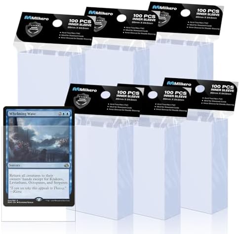 600 Pack Card Sleeves, Perfect Fit Inner Sleeves Ideal for Double-Sleeving, Trading Card Sleeve Compatible with MTG, TCG, Gaming Cards