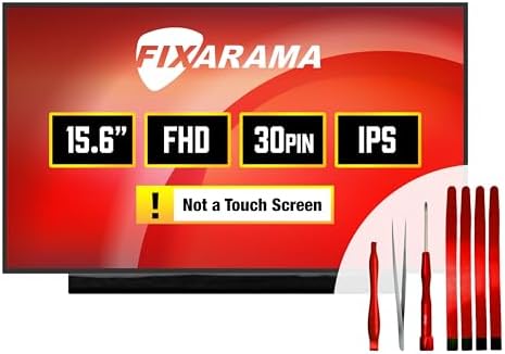 Screen Replacement for HP 255 G8 Grade A+ Glossy FHD 1080p IPS 30pin Non-Touch 15.6" LED LCD Display with Tools Tape