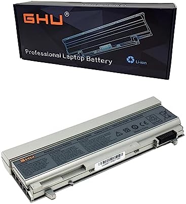 GHU New Battery 87 WHR Replacement for KY265 PT434 4M529 KY477 4N369 312-0748 312-0749 W0X4F W1193 KY265 KY477 4M529 4N369 FU268 Compatible for Dell Latitude Laptop E6400 E6410 E6510 E6500
