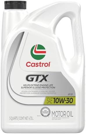 Castrol GTX 10W-30 Conventional Motor Oil, 5 Quarts
