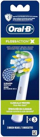 Oral-B Floss Action Replacement Electric Toothbrush Heads - 3ct