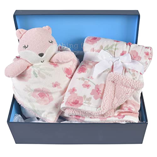 Gerber Unisex Baby 2-Piece Blanket Gift Set Fox One Size