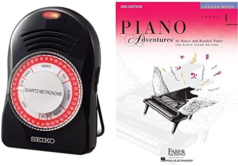 Seiko SQ50-V Quartz Metronome & Level 1 - Lesson Book: Piano Adventures