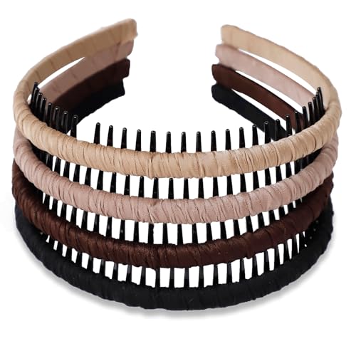 STHUAHE4PC Multicolor Protection Resin Teeth Comb Hair Hoop Hairband Headband Hair Accessories by Beauty hair (Beautiful)