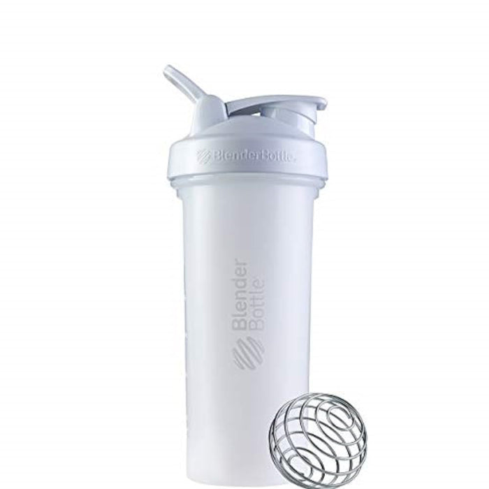 BlenderBottle Classic V2 Shaker Bottle Perfect for Protein Shakes and Pre Workout, 28-Ounce, White