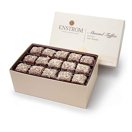 Enstrom Milk Chocolate Almond Toffee Petites 30oz box | Bite-size | Gluten Free | Kosher Dairy | All Natural