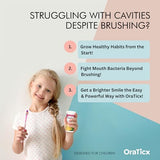 OraTicx Kids Dental Probiotics for Anti-Cavity + Healthy Teeth and Gums, 8 Billion CFU Probiotics for Oral Health, Sugar Free Yogurt Flavor 1-Pack