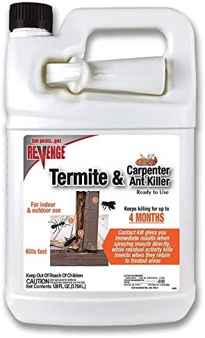 REVENGE Termite & Carpenter Ant Killer, 128 oz Ready-to-Use Spray, Long Lasting Formula for Indoors and Outdoors Kills on Contact