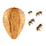 2 Pack Fabric Wasp Nest Decoy Outdoor Garden Hanging Wasps Deterrent Fake Wasp Repellent for Home Hornets Wasps Yellow Jackets Waterproof