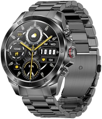 Commander Smartwatch for iPhone & Android, Rugged Smart Watch (Answer/Make Call), Wellness Tracker with 1.43" AMOLED Screen, 10-14 Days Battery, 5 ATM (2xScreen Protector Included)