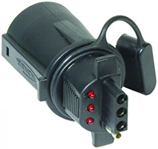 Hopkins 7 Blade to 4 Wire Flat Vehicle To Trailer Connector Adapter Plug, Universal Fit for Vehicles with 7 Blade Adapters (47345)