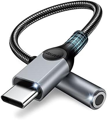 ZOOAUX USB Type C to 3.5mm Headphone Jack Adapter, USB C to Aux Audio Dongle Cable Cord for iPhone 16 16 Pro Max 16 Plus 15 Pro Max 15, iPad Pro,Pixel, Samsung Galaxy S24 S23 S22+ S21 S20(Grey)