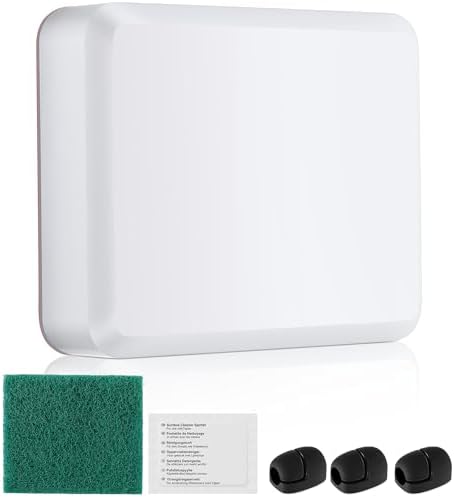 Saillong Transducer Mounting Plate Kit, 25mm Transducer Mount with Adhesive, Adhesive Mount with Scouring Pads Cleaning Wipes, No Drill Sensor Mount(White)