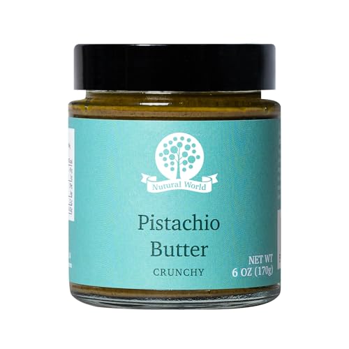 Nutural World - Crunchy Pistachio butter 6 Oz (170g) / 100% pure single ingredient - Great Taste Award winner