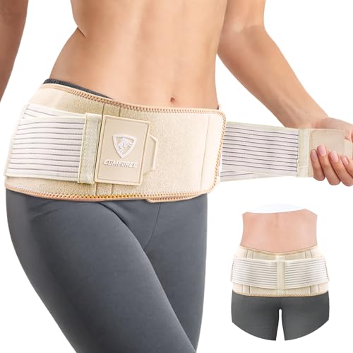 Sciatica Pain Relief Brace with Ice Pack, Widen Sacroiliac SI Joint Hip Belt for Women and Men, Back Brace for Lower Back Pain, Pelvis Support (Waist Circumference: 30-40 inches, Stretchable)