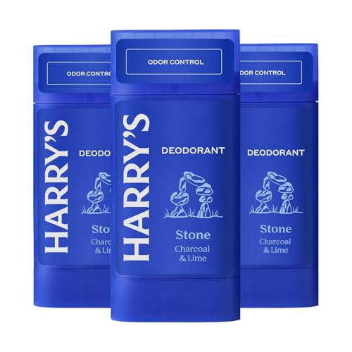 Harry's Aluminum Free Deodorant for Men - Odor Control, Stone Scent, 2.5 Oz, 3-Pack, Men's Deodorant
