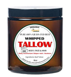Whipped Tallow Cream - Pure Grass-Fed Beef Moisturizer for Face, Body, Hands - Handmade Tallow Cream, Small Batches for Dry Skin, Organic Beef Tallow, for All Hair Types (Unscented, 8oz)