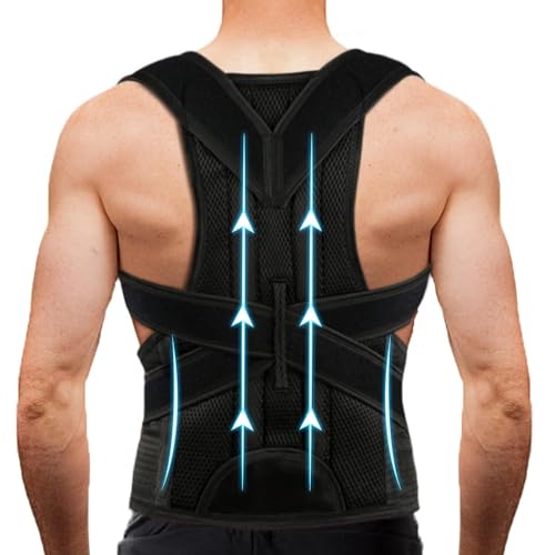 Back Brace Posture Corrector for Women Men -Adjustable and Breathable Support Scoliosis for Waist - Improve Back Posture for Body Correction and Lumbar Support XXL(42"-48")
