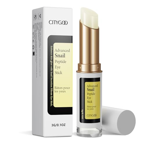 CITYGOO Eye Cream For Dark Circles: Eye Puffiness Under Eye Bags Treatment - Anti-Wrinkle Snail Eye Stick