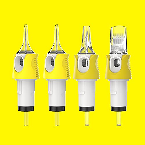 HAWINK Tattoo Cartridges Needles 40Pcs Mixed #12 Standard Curved/Round Magnum M-Taper 7RM 9RM 11RM 13RM 15RM Finger Ledge Cartridges EN05S-FG-40KIT-H