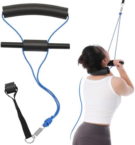 Portable Cervical Neck Traction Over Door Device for Neck Pain Relief or Spinal Decompression, Neck Stretcher Strap Over Door for Cervical Curvature Correction Home Use