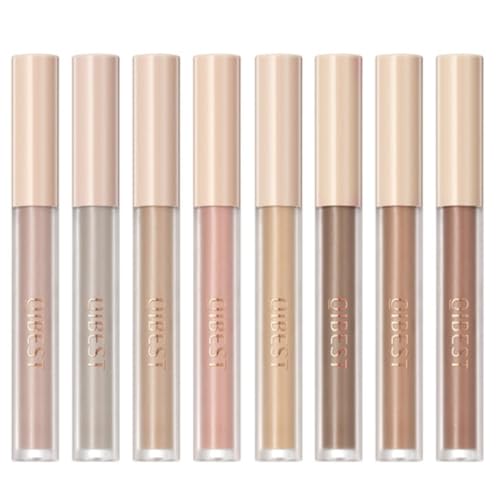 Liquid Eyeshadow Set Matte Brown Toned Eye Shadow Nude Eyeshadow Base Long Lasting(8 Color)