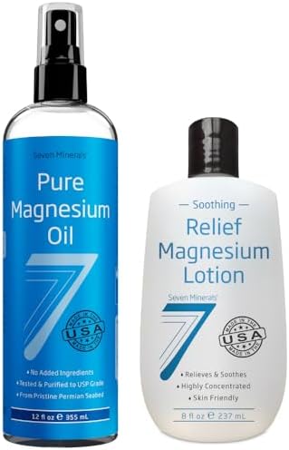 Seven Minerals Pure Magnesium Oil & Soothing Relief Magnesium Lotion