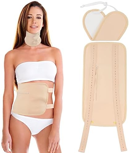 Organic Castor Oil Pack Wrap - Reusable Castor Oil Compress Wrap Kit with Adjustable Elastic Shoulder Straps - Organic Flannel Castor - Waterproof & Oil-Proof - Machine Washable (Khaki)