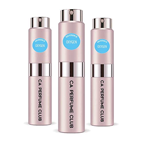 CA Perfume Impression of Lnvn Oxygen For Women Replica Version Fragrance Dupes Concentrated Long Lasting Eau de Parfum Spray Refillable Atomizer Bottle 0.27 Fl Oz-X3