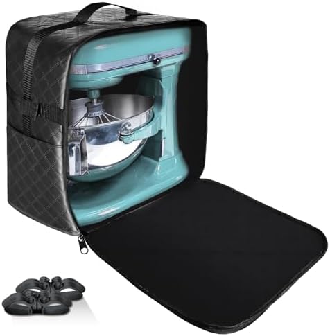 Stand Mixer Bag with Cord Organizers Compatible with KitchenAid Mixer 4.5-5 Quart with Pockets for Kitchen Aid Accessories and Attachments