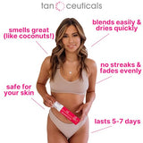 Tanceuticals CC Self Tanning Body Mousse - Self Tanner in Dark Shade - Healthy Ingredients and Fresh Coconut Scent Give Instant, Long-Lasting Sunless Tan - 6.7 oz