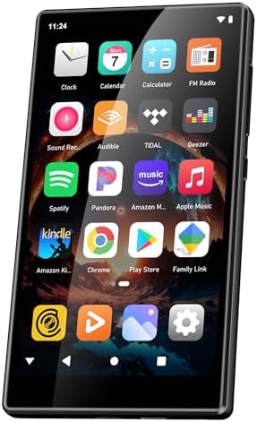 160GB Music Player, SWOFY D26 Mp3 & Mp4 Player with Bluetooth and WiFi,Spotify,Spotify Kids,Audible,Pandora,Amazon Music,4.7" Music Player MP4 Up to 512GB