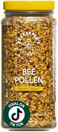 Beekeeper's Naturals - 100% Raw Bee Pollen Granules, Natural Preserved Enzymes, Source of Vitamin B, Minerals, Amino Acids & Protein - Paleo & Keto Friendly, Gluten Free (5.2 oz)