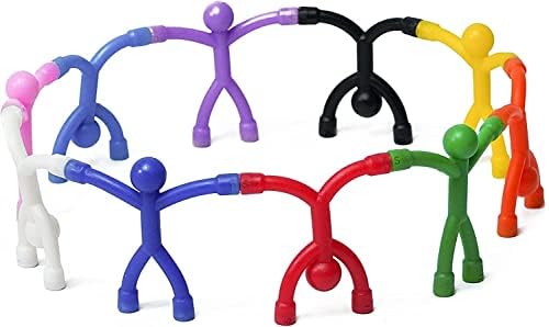 MAGMEN Magnetic Travel Toys, Stretchy, Fun, and Educational Fidget Toys for Kids and Adults Ages 3 and Up Pack of 10 Solid