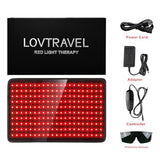 LOVTRAVEL New 660nm LED Red Light Therapy for Body and 850nm Near Infrared Light Therapy Devices 21''x13'' Large Pads Belt Wearable Wrap for Leg Thigh Knee Belly Back Waist Pain Relief